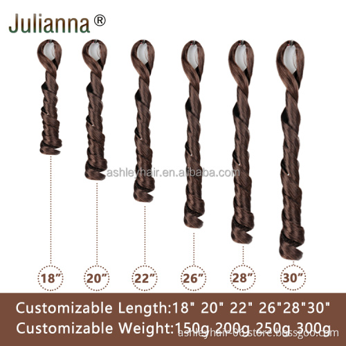 Julianna hair french curls synthetic braiding wavy attachment braid extention silky spiral curls